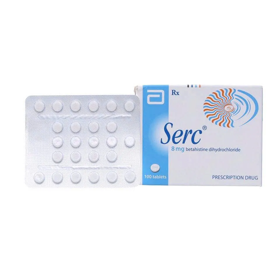 Betaserc 8mg Abbott (H/100v) – Viên nén Betahistine điều trị hội chứng Ménière & chóng mặt tái phát